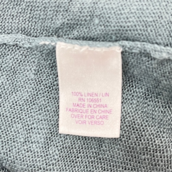 Calypso St. Barth Linen Drape Front Cardigan - Picture 9 of 9